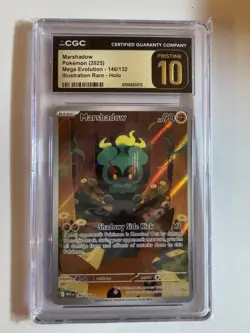 Marshadow 146/132 Illustration Rare Mega Evolution Pokemon Card CGC PRISTINE 10 - Image 1