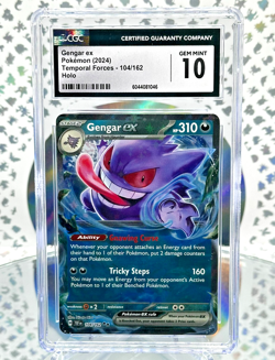 CGC 10 Gengar EX 104/162 Temporal Forces Full Art Double Rare Pokemon Card - Image 1