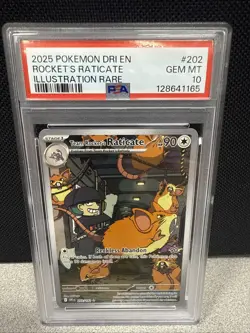 2025 Rocket's Raticate #202 Pokemon Dri En-PSA 10 IR High Cert 128641165 - Image 1