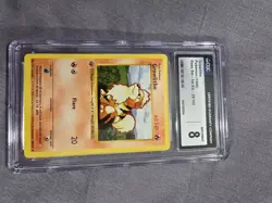 Pokemon 1st Edition Base Set Growlithe CGC 8 NM/Mint - Image 1