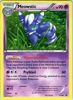 Meowstic XY48 - Pokemon TCG XY Black Star Promos - Holo Rare (NM) - Image 1
