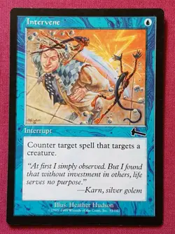 Magic The Gathering URZA'S LEGACY INTERVENE blue card MTG - Image 1
