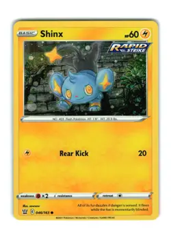 Pokemon Battle Styles Shinx Cosmos Holo Card Common 046/163 NM - Image 1