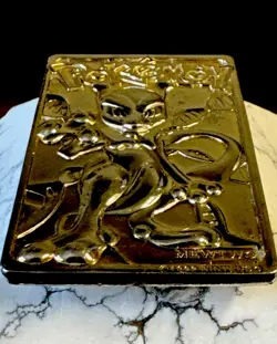 Pokemon 23K Gold Plated Mewtwo Trading Card 1999 Burger King Limited Edition - Image 1