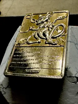 Pokemon 23K Gold Plated Mewtwo Trading Card 1999 Burger King Limited Edition - Image 2