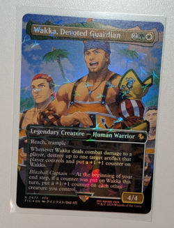 MTG - Final Fantasy / FF - Wakka, Devoted Guardian 477 - Chocobo Track Foil - Image 1