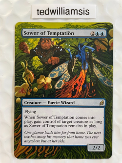 Sower of Temptation MtG Lorwyn Hand Painted Altered Art Extended & Borderless - Image 1