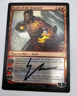 Koth of the Hammer FOIL Autograph Duel Decks Venser Vs DDI MTG Eric Dechamps 1x - Image 1