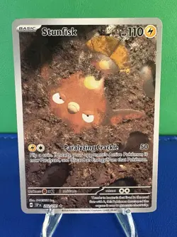 Pokemon TCG Stunfisk #202/191 Surging Sparks Illustration Rare Card - NM - Image 2