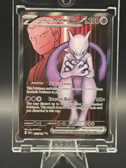 Pokemon TCG Team Rockets Mewtwo EX 213/182 Full Art Destined Rivals English - Image 1