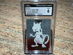 Mewtwo Bandai Carddass 1996 Pokemon Part 2 - 150 Red Card Prism Holo CGC 6 - Image 1