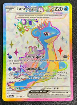 Lapras ex 158/142 Stellar Crown Full Art Ultra Rare Pokemon TCG Card NM - Image 1