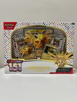 Pokemon TCG: Scarlet & Violet 151 Zapdos EX Collection Factory Sealed Box - Image 1