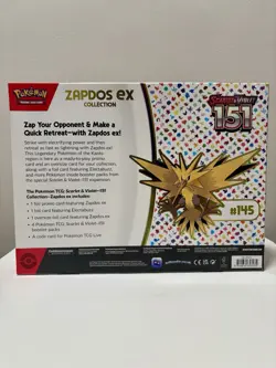 Pokemon TCG: Scarlet & Violet 151 Zapdos EX Collection Factory Sealed Box - Image 2