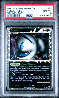 2010 POKEMON TRIUMPHANT ABSOL PRIME #91 ULTRA RARE PSA 8 NM #118739115 - Image 1