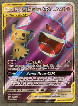 2019 Pokemon Sun & Moon Team Up Gengar & Mimikyu GX #164/181 MP - Image 1