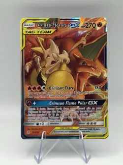 Charizard & Braixen GX Tag Team 22/236 Pokemon Cosmic Eclipse Holo ULTRA RARE - Image 1