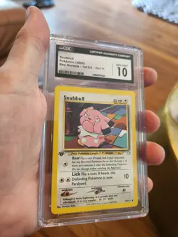 (POP 28) CGC 10 GEM MINT 2000 Pokemon Neo Genesis 1st Edition Snubbull 74/111 - Image 1