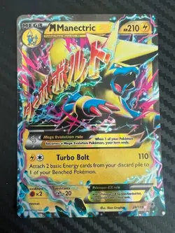 Pokemon TCG M Mega Manectric EX 24/119 XY Phantom Forces Holo LP - Image 1