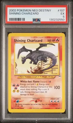 2002 POKEMON NEO DESTINY #107 SHINING CHARIZARD PSA 5 - Image 1