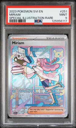 2023 POKEMON SVI EN-SCARLET & VIOLET SPECIAL ILLUSTRATION RARE #251 MIRIAM PSA 9 - Image 1