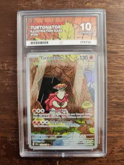PSA 10 Turtonator #146/142 Illustration Rare - Stellar Crown Pokemon - Image 1