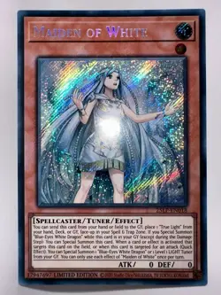 Yugioh Maiden of White 25LP-EN018 Secret Rare Limited Edition - Image 1