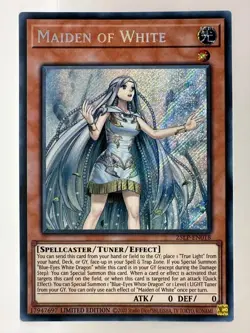 Yugioh Maiden of White 25LP-EN018 Secret Rare Limited Edition - Image 2