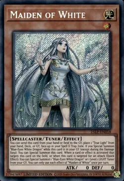 Maiden of White Ltd Ed Secret Rare 25LP-EN018 Yu-Gi-Oh! - Image 1