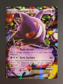 Gengar EX - 34/119 - Pokemon Phantom Forces XY Ultra Rare Card LP - Image 1