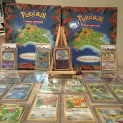 Vintage Pokemon SOUTHERN ISLANDS ENG 16/18 JPN 18/18 + Box/Binder 34 CARDS TOTAL - Image 1