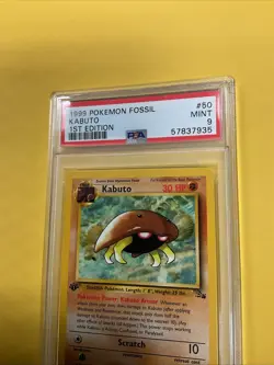 *HOT* 1999 Pokemon TCG Kabuto Fossil 1st Edition Card #50 PSA 9 Pokemon Vintage - Image 3
