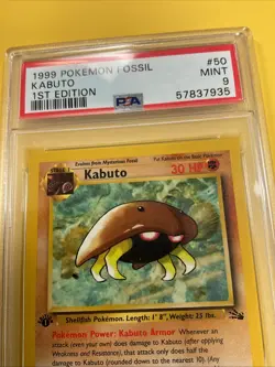 *HOT* 1999 Pokemon TCG Kabuto Fossil 1st Edition Card #50 PSA 9 Pokemon Vintage - Image 4