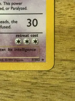 Pokemon Alakazam TCG Holo Card 1/102 Wizards Base Set 1999 Rare - Image 4