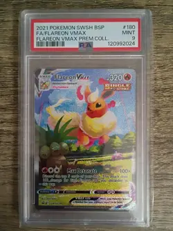 Flareon VMAX SWSH180 SWSH: Sword & Shield Promo Card PSA 9 - Image 1
