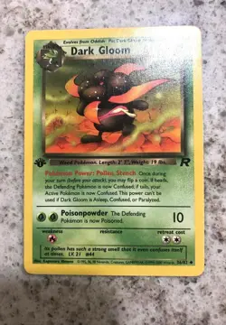 Pokemon Card 2000 DARK GLOOM 36/82 1st Edition Team Rocket Near Mint/Mint! - Image 1