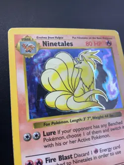 SHADOWLESS WOTC - Ninetales 12/102 - Base Set - Holo Rare Pokemon Card - Image 3