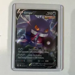 GENGAR V Holo Ultra Rare Pokemon Card Fusion Strike TCG 156/264 NM - Image 3