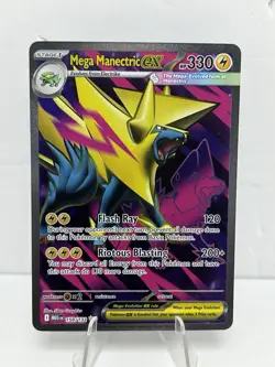 Pokemon Mega Manectric ex 158/132 Full Art Mega Evolution Pokemon Card NM - Image 1