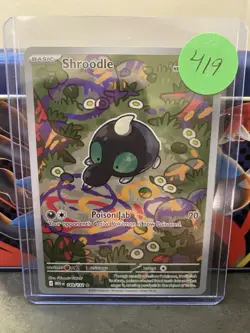 Shroodle 149/132 Mega Evolutions Pokemon Card Tcg Illustration Rare - Image 3