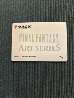 MTG Dancer's Chakrams Art Series 24/53 Final Fantasy Collectible Card Gold Stamp - Image 2