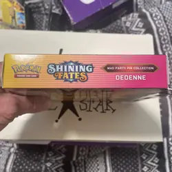 Pokemon TCG: Shining Fates Mad Party Pin Collections Box Dedenne 820650808685 - Image 2