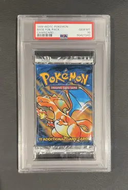 1999 Pokemon WOTC"Charizard" RCUnopened Foil Pack PSAGem Mint 10 - Image 1