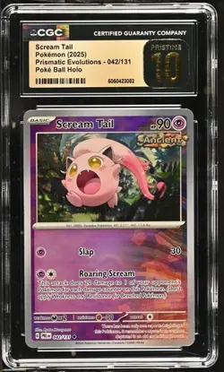 ?? POP1 CGC 10 Pristine Scream Tail 042/131 Poke Ball Holo Pokemon Prismatic - Image 1