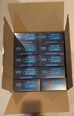 Pokemon Phantasmal Flames ETB - 10x Factory Sealed Elite Trainer Boxes -Case Qty - Image 1