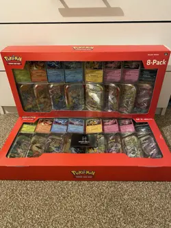 3x Pokemon TCG Prismatic Evolutions Costco Mini Tins 8 Packs New & Sealed - Image 1