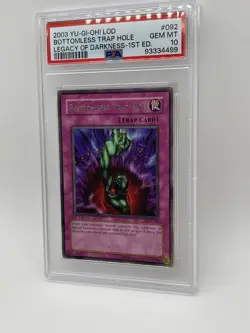 Bottomless Trap Hole PSA 10 Gem Mint 💎 LOD-092 1st Edition Rare Legacy Yugioh - Image 1