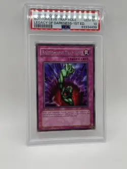 Bottomless Trap Hole PSA 10 Gem Mint 💎 LOD-092 1st Edition Rare Legacy Yugioh - Image 5