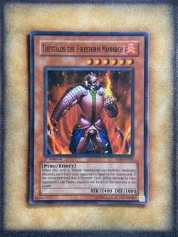 Yugioh Thestalos the Firestorm Monarch RDS-EN021 Super Rare 1st Ed LP - Image 1