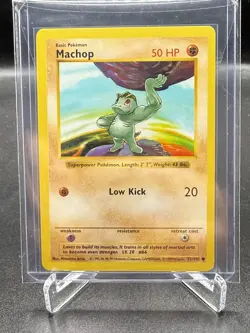 Machop 52/102 Common Base Set (Shadowless) Pokemon Card - Image 1